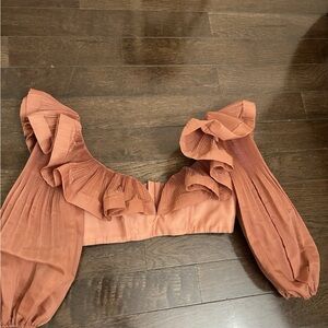 Zimmermann Cranberry Crop Top